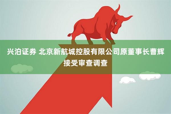 兴泊证券 北京新航城控股有限公司原董事长曹辉接受审查调查